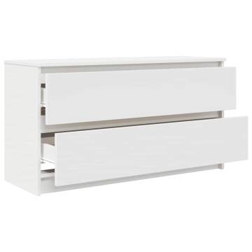 Stylish White TV Cabinet | 100x35x54 cm Engineered Wood