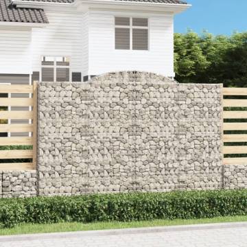 Arched Gabion Basket 300x30x200/220 cm - Galvanised Iron