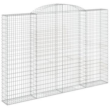 Arched Gabion Basket 300x30x200/220 cm - Galvanised Iron