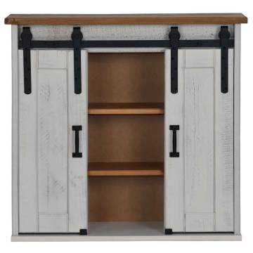 Hanging Cabinet HALDEN 2 Sliding Doors - White Pine Storage