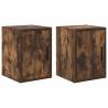 Garage Wall Cabinets 2 pcs Smoked Oak | Hipomarket