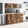 Garage Wall Cabinets 2 pcs Smoked Oak | Hipomarket