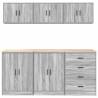 Garage Cabinets 6 pcs Grey Sonoma Engineered Wood - HipoMarket