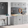  Garage Cabinets 2 pcs Grey Sonoma Engineered Wood Colour grey sonoma Size 30 x 51 x 85 cm Quantity in Package 1 Model 4 drawers 