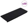 Stair Mats Self-adhesive - 30 pcs Black | Hipomarket