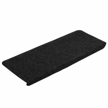 Stair Mats Self-adhesive - 30 pcs Black | Hipomarket