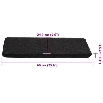 Stair Mats Self-adhesive - 30 pcs Black | Hipomarket