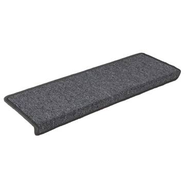 Stair Mats 30 pcs Grey & Black - Non-Slip & Washable