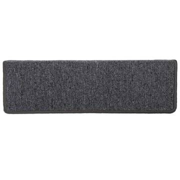 Stair Mats 30 pcs Grey & Black - Non-Slip & Washable