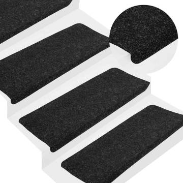 Self-Adhesive Stair Mats - 30 pcs Anthracite 65x24.5 cm