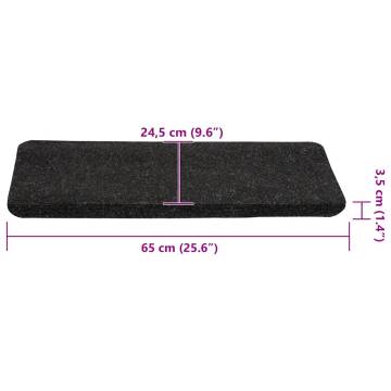 Self-Adhesive Stair Mats - 30 pcs Anthracite 65x24.5 cm