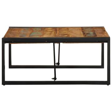 Multicolour Solid Wood Coffee Table - 80x80 cm | Hipo Market