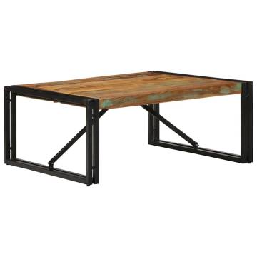 Multicolour Solid Wood Coffee Table - 80x80 cm | Hipo Market