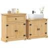  2 Piece Bathroom Furniture Set Corona Solid Wood Pine Model bathroom drawer cabinet + sink cabinet Number of 1 