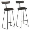  Bar Stools 2 pcs Black 49x43x103 cm Solid Wood Mango Colour black Size 49 x 43 x 103 cm Quantity in Package 2 Material solid mango wood 