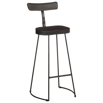 Bar Stools 2 pcs Black - Solid Wood Mango | Hipomarket