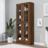 Vitrine Cabinet Brown Oak 82.5x30.5x185.5 cm Engineered Wood Colour brown oak Quantity in Package 1 Height 185.5 cm 