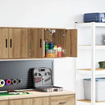 Garage Wall Cabinet - Artisan Oak Engineered Wood Storage