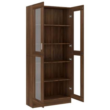 Vitrine Cabinet Brown Oak - Stylish Storage Solution | HipoMarket