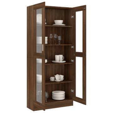 Vitrine Cabinet Brown Oak - Stylish Storage Solution | HipoMarket