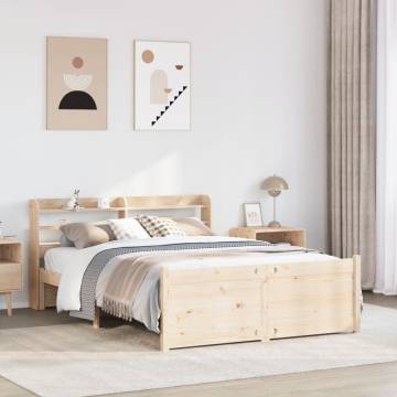 King Size Bed Frame with Headboard - 150x200 cm | Hipo Market