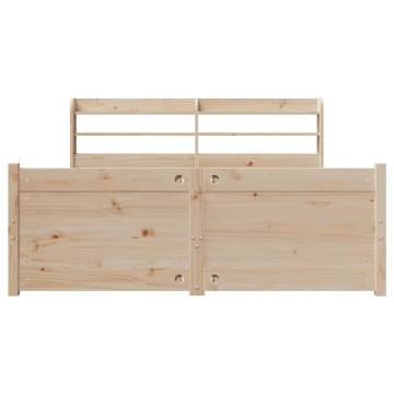 King Size Bed Frame with Headboard - 150x200 cm | Hipo Market