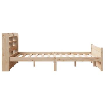 King Size Bed Frame with Headboard - 150x200 cm | Hipo Market