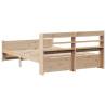 King Size Bed Frame with Headboard - 150x200 cm | Hipo Market