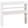 Stylish White Bed Frame with Headboard - Small Single 75x190 cm