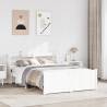  Bed Frame with Headboard without Mattress White 135x190 cm Double Colour white Size 135 x 190 cm 