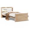 Wooden Bed Frame with Headboard 75x190 cm | Hipo Market