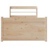 Wooden Bed Frame with Headboard 75x190 cm | Hipo Market