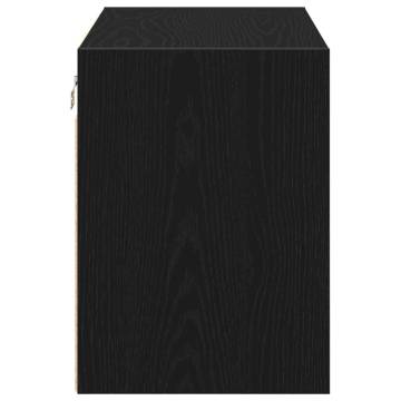 Garage Wall Cabinet - Black Engineered Wood | Hipo Market