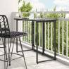  Folding Garden Table Black 90x51x75 cm Poly Rattan Colour black Quantity in Package 1 