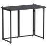 Folding Garden Table Black 90x51x75 cm – Poly Rattan