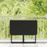 Folding Garden Table Black 90x51x75 cm – Poly Rattan