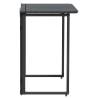 Folding Garden Table Black 90x51x75 cm – Poly Rattan