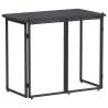 Folding Garden Table Black 90x51x75 cm – Poly Rattan