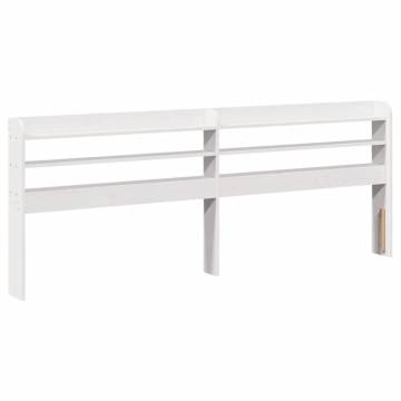 White Bed Frame with Headboard - 200x200 cm | HipoMarket