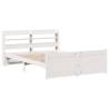 Stylish White King Size Bed Frame with Headboard - HIPO Market