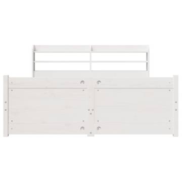 Stylish White King Size Bed Frame with Headboard - HIPO Market