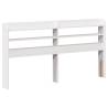 Stylish White Bed Frame with Headboard - 120x200 cm