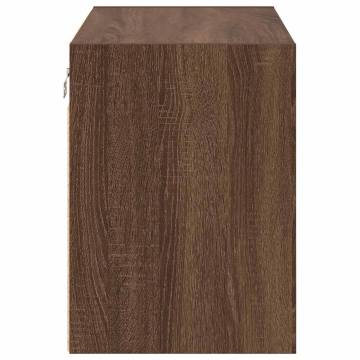 Garage Wall Cabinet - Brown Oak, Engineered Wood Storage