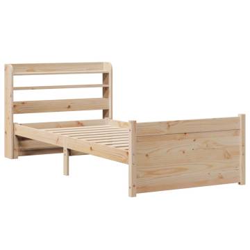 Single Bed Frame with Headboard – 90x190 cm | HipoMarket