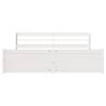 White Super King Bed Frame with Headboard - 180x200 cm | Hipo Market