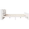 White Super King Bed Frame with Headboard - 180x200 cm | Hipo Market