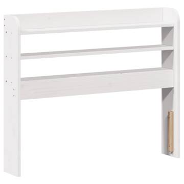 White Bed Frame with Headboard - 90x200 cm | Hipo Market