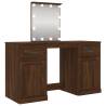 Dressing Table with LED - Brown Oak 130x50x132.5 cm