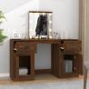 Dressing Table with LED - Brown Oak 130x50x132.5 cm