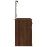 Dressing Table with LED - Brown Oak 130x50x132.5 cm